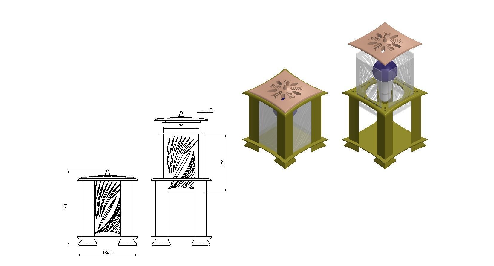 Litho Lamp 3D print model_6