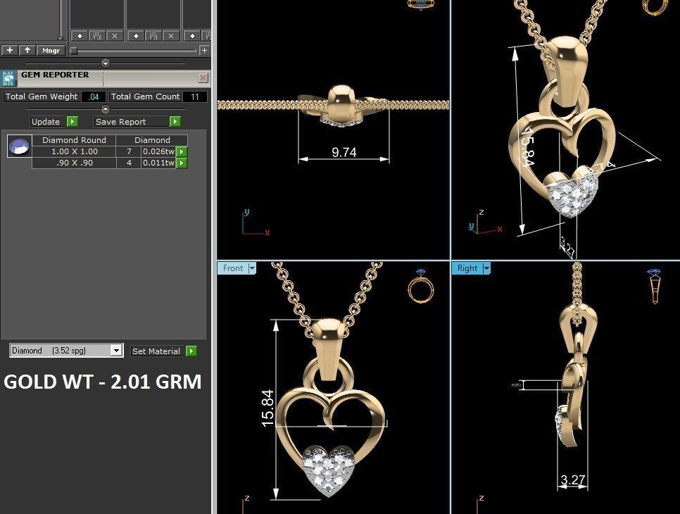 Women pendant 3dm render detail 3D print model_4