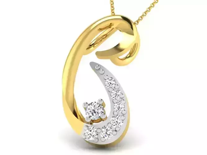 Women pendant 3dm render detail