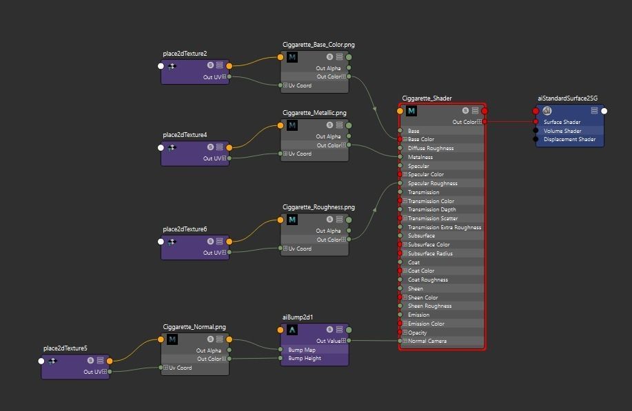 Cigarette realistic model two cigarettes Low-poly 3D model_6