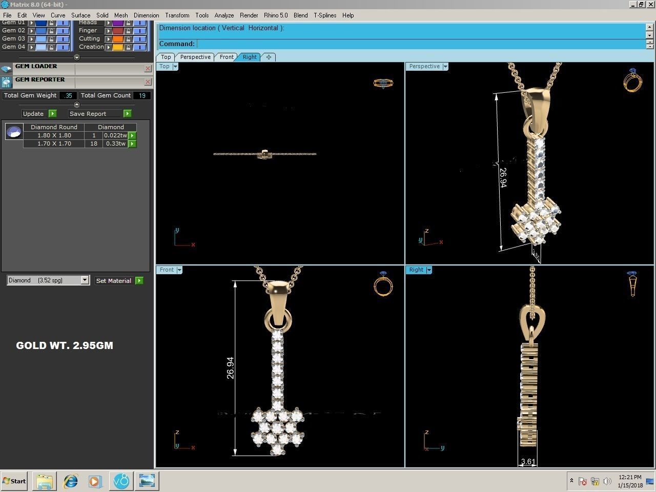 Women pendant 3dm render detail 3D print model_4
