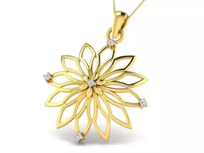 Women pendant 3dm render detail