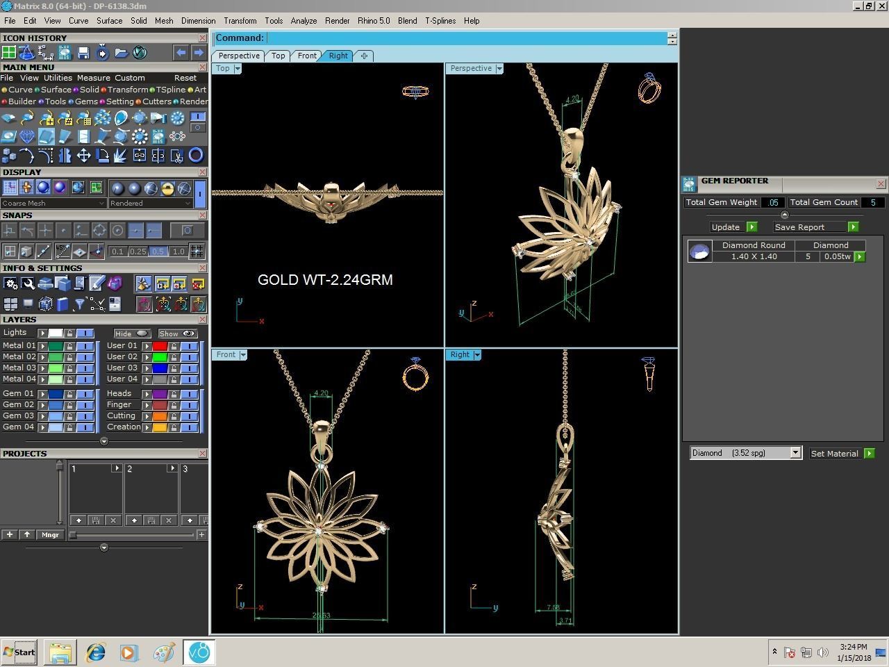 Women pendant 3dm render detail 3D print model_4