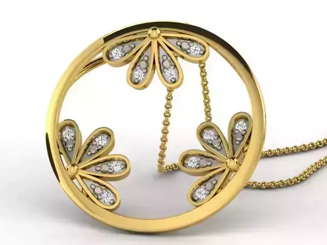 Women pendant 3dm render detail