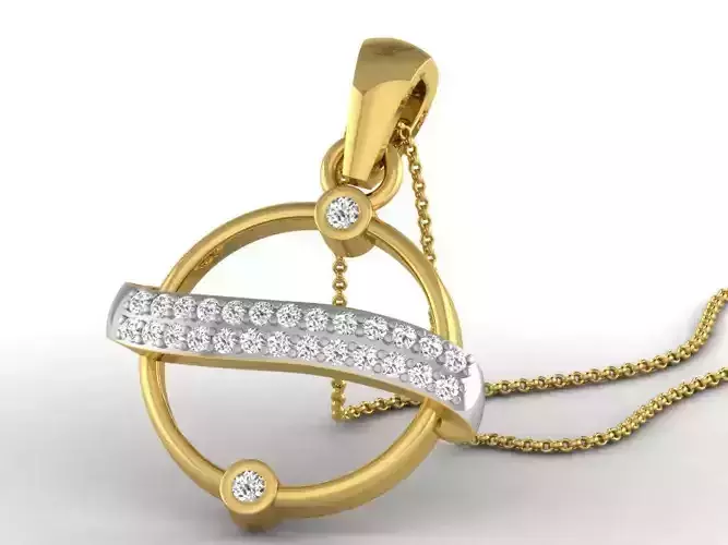 Women pendant 3dm render detail