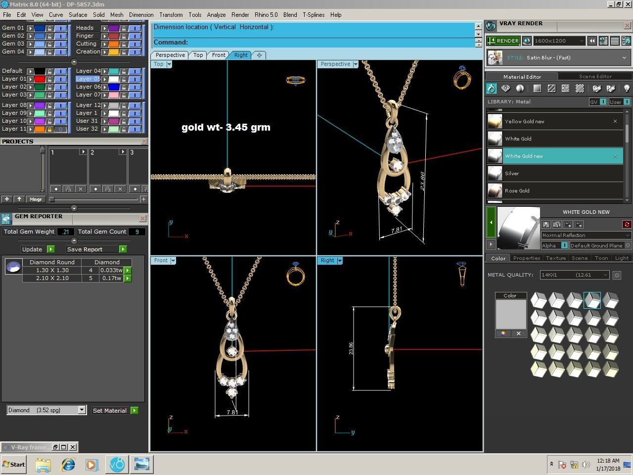 Women pendant 3dm render detail 3D print model_1