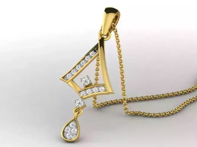 Women pendant 3dm render detail