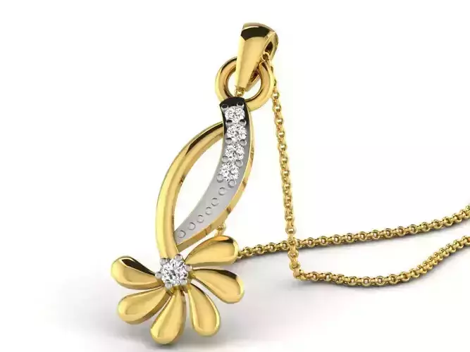 Women pendant 3dm render detail