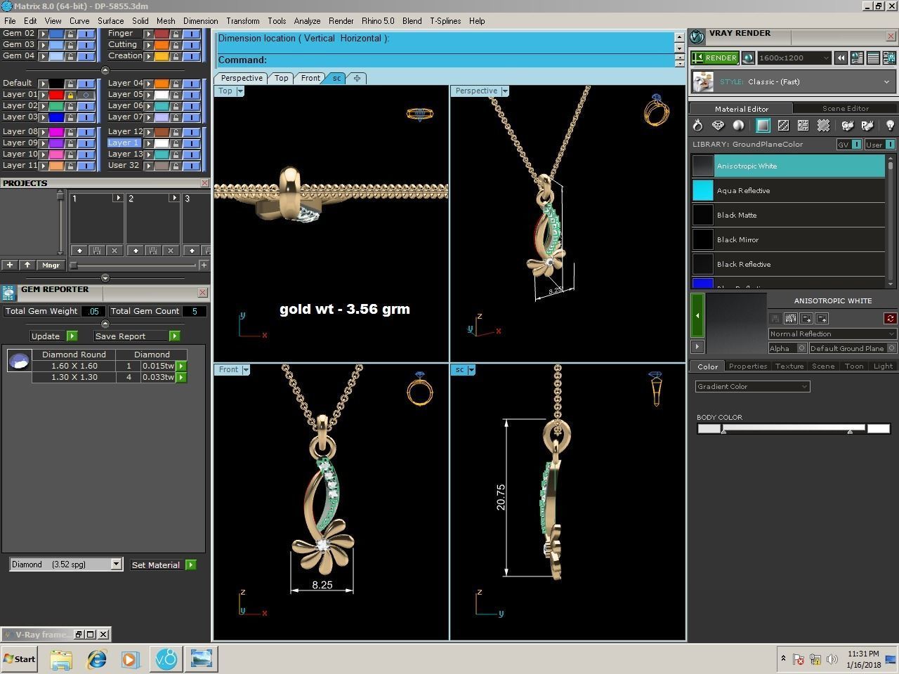 Women pendant 3dm render detail 3D print model_1