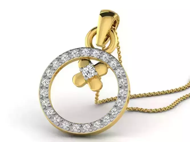 Women pendant 3dm render detail