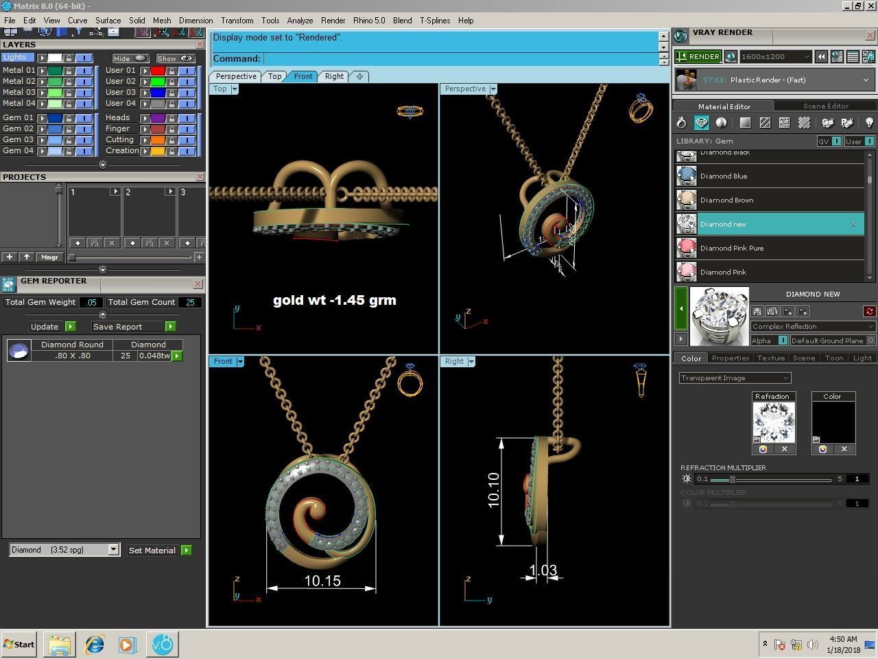 Women pendant 3dm render detail 3D print model_1