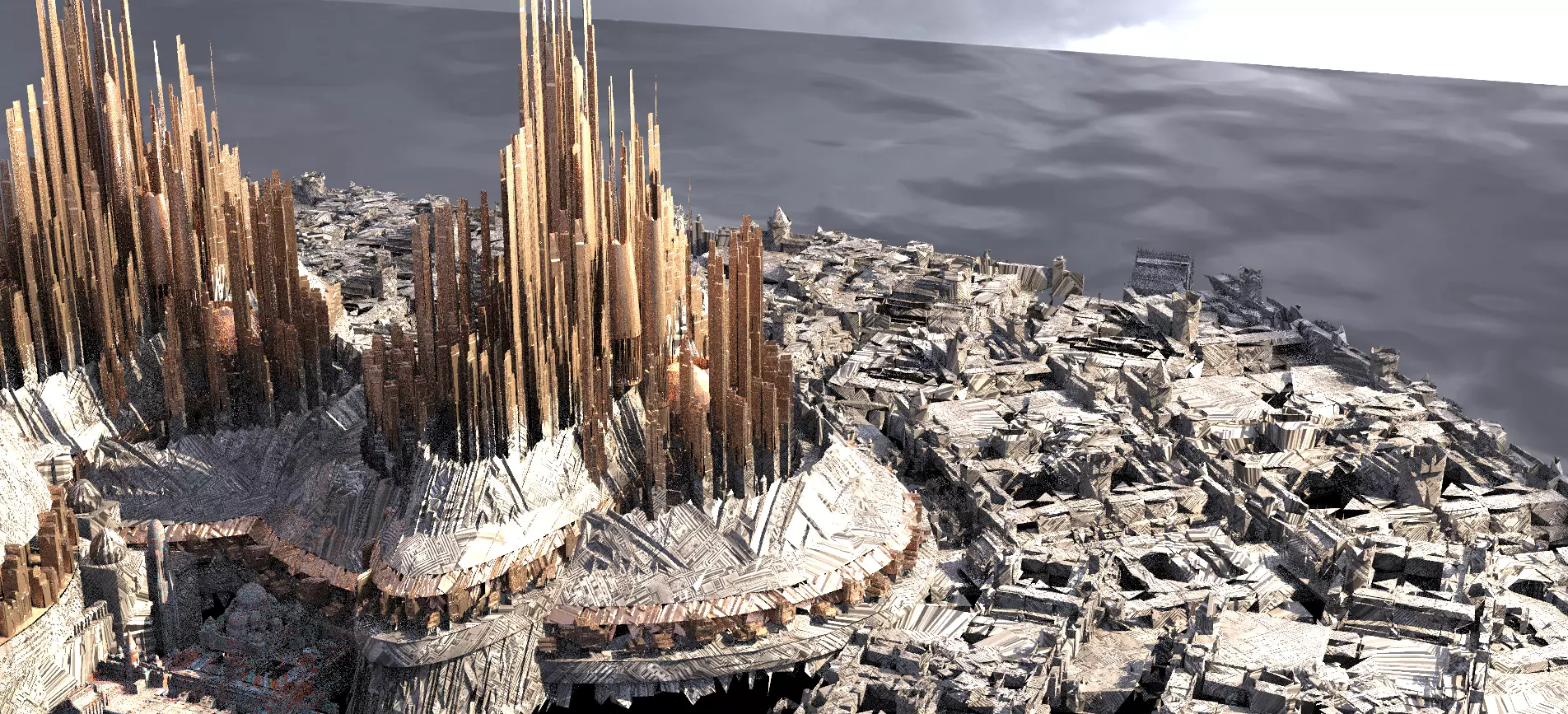 Asgardian Towers Kit bash 3D model_0