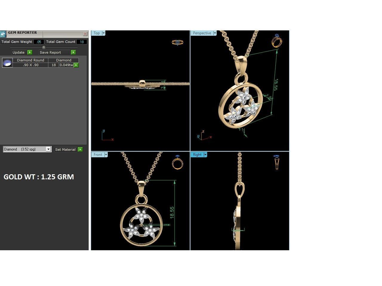 Women pendant 3dm render detail 3D print model_1