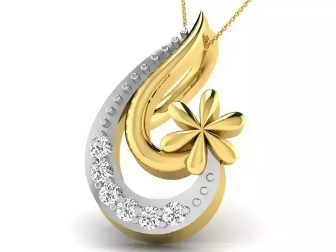 Women pendant 3dm render detail