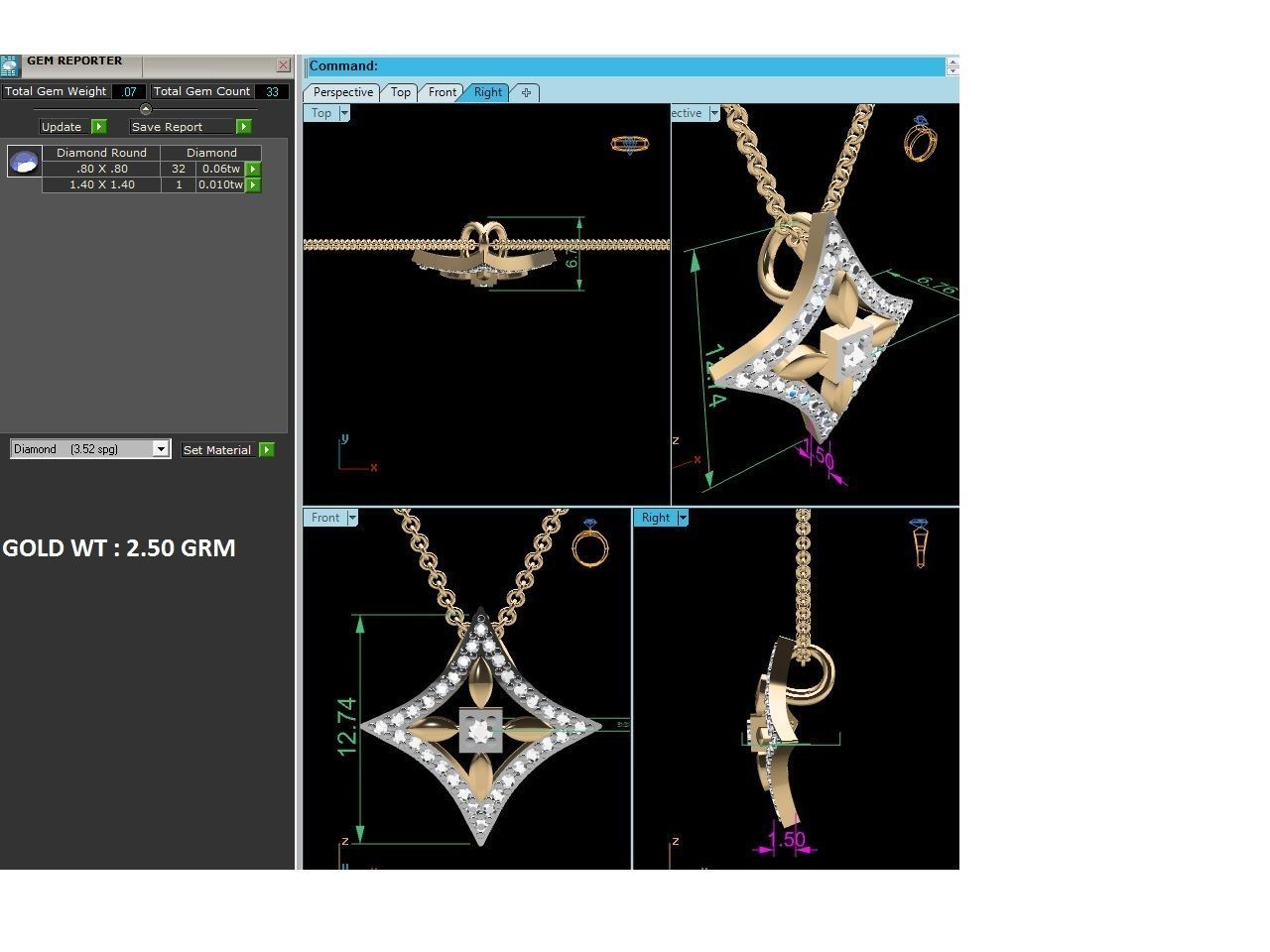 Women pendant 3dm render detail 3D print model_1