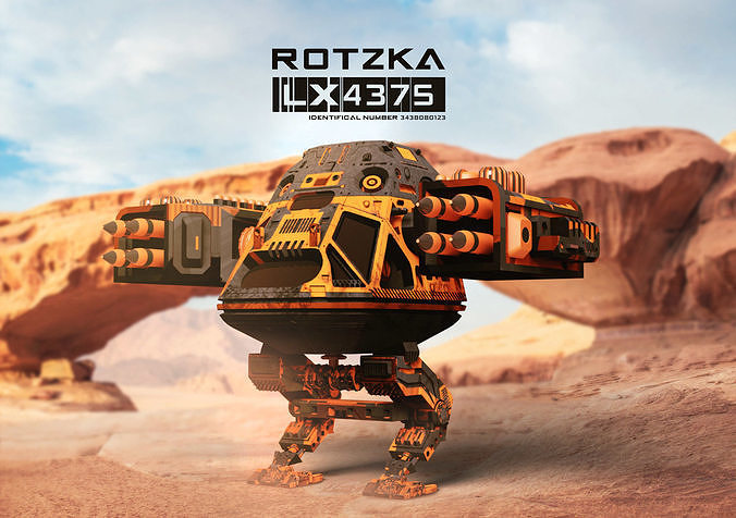 3D Sci-Fi Mech Robot Warrior Model with high details 3D model