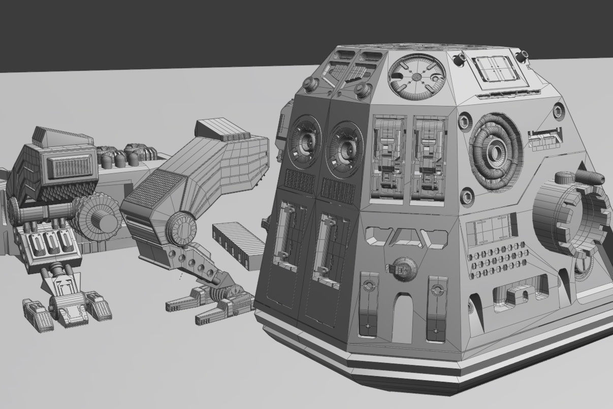 3D Sci-Fi Mech Robot Warrior Model with high details 3D model_5