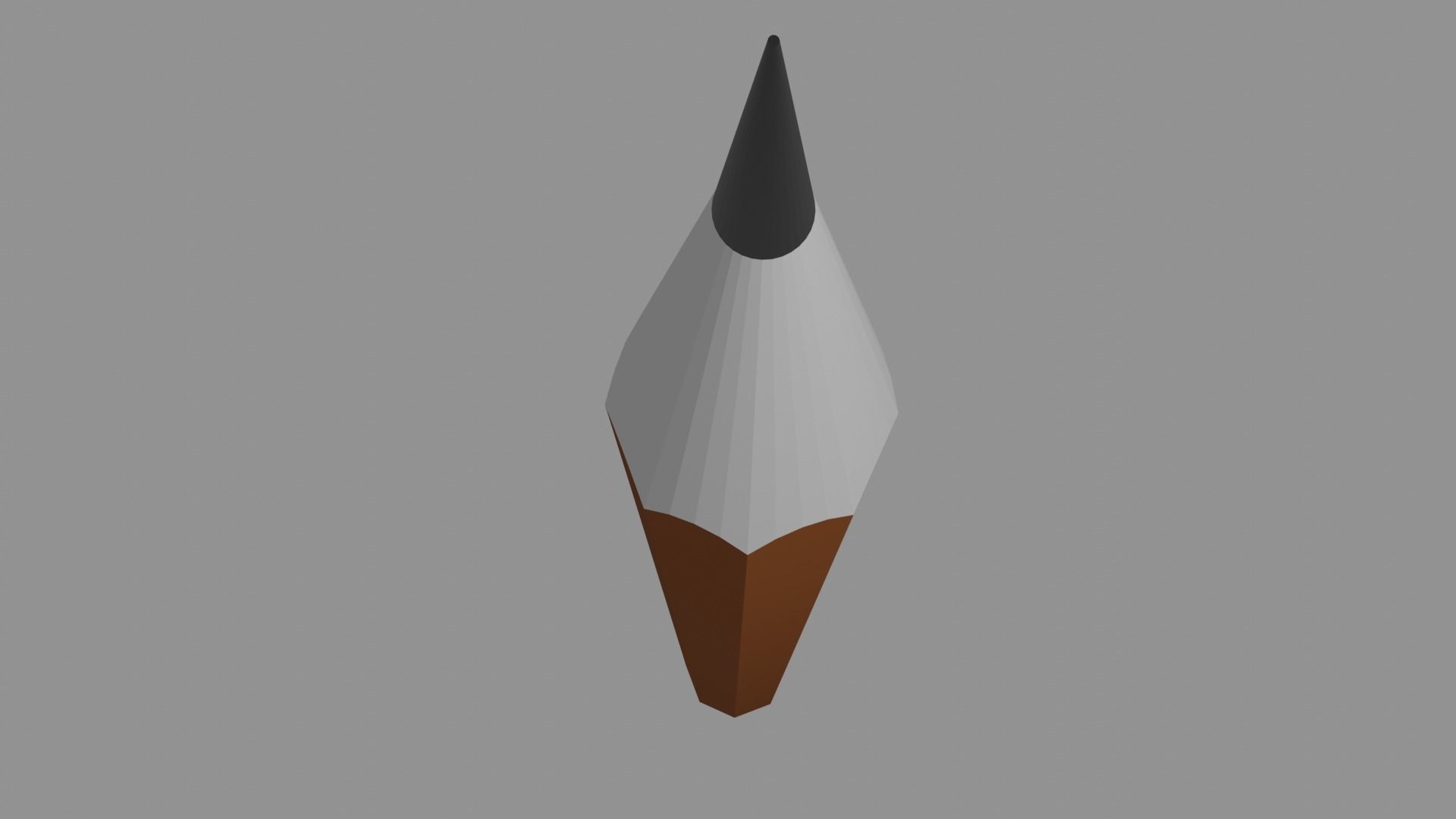 Black Pen Low-poly 3D model_1