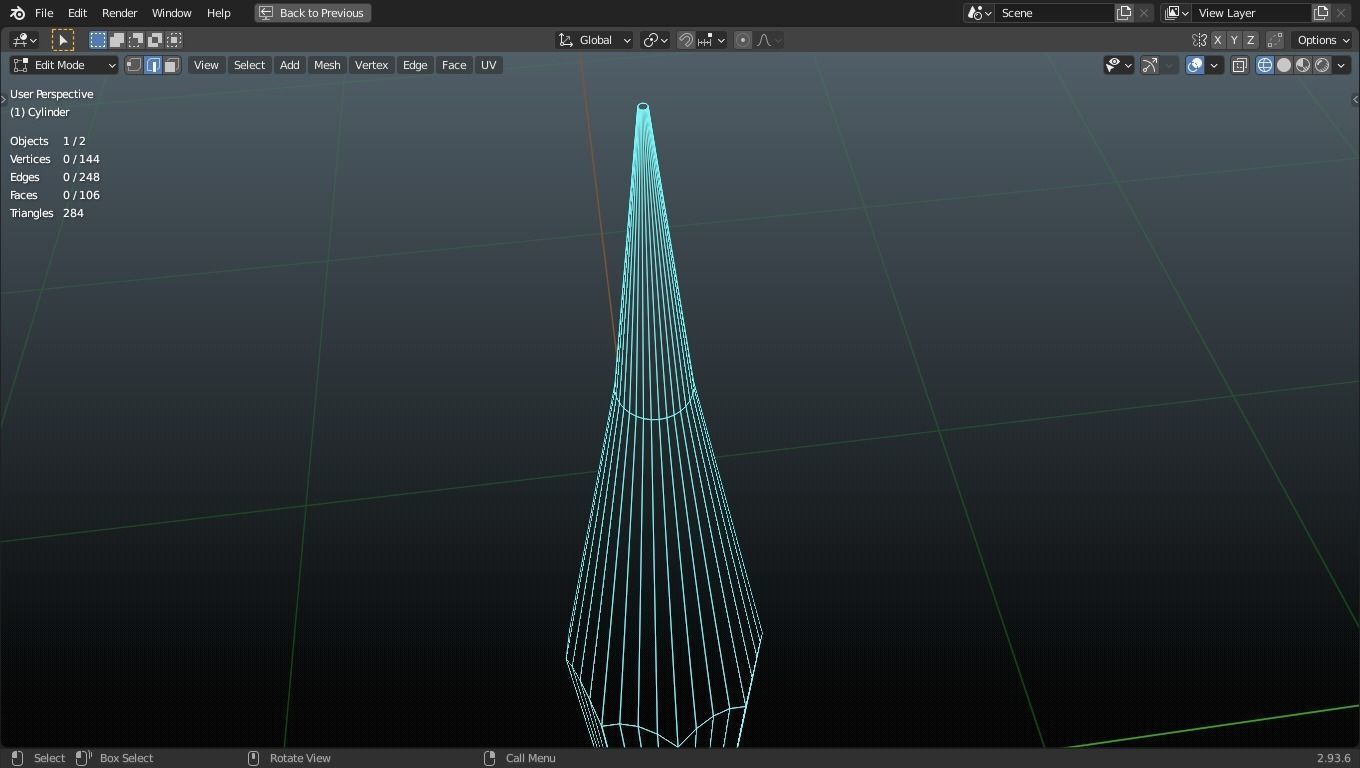 Black Pen Low-poly 3D model_4