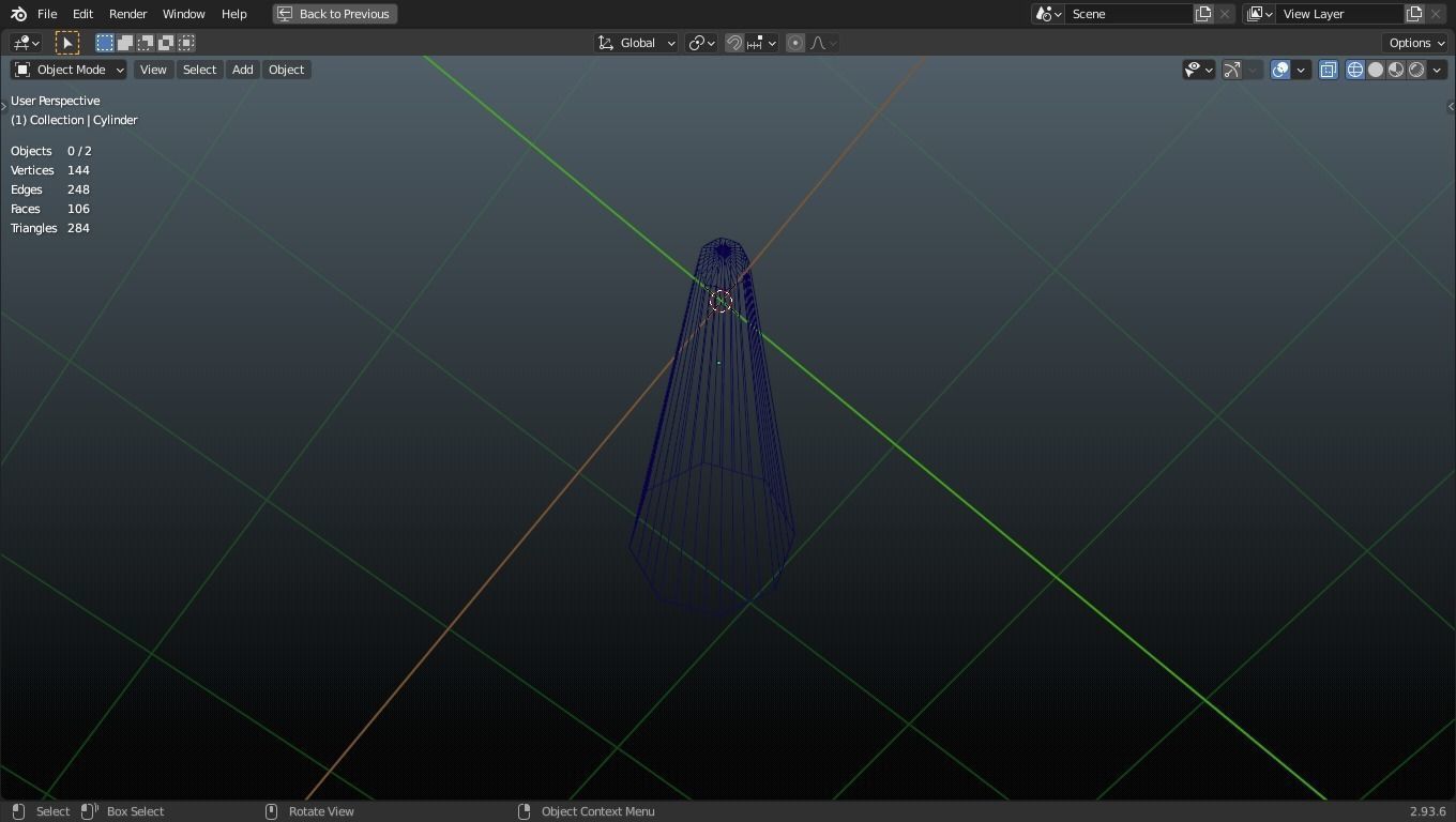 Black Pen Low-poly 3D model_3