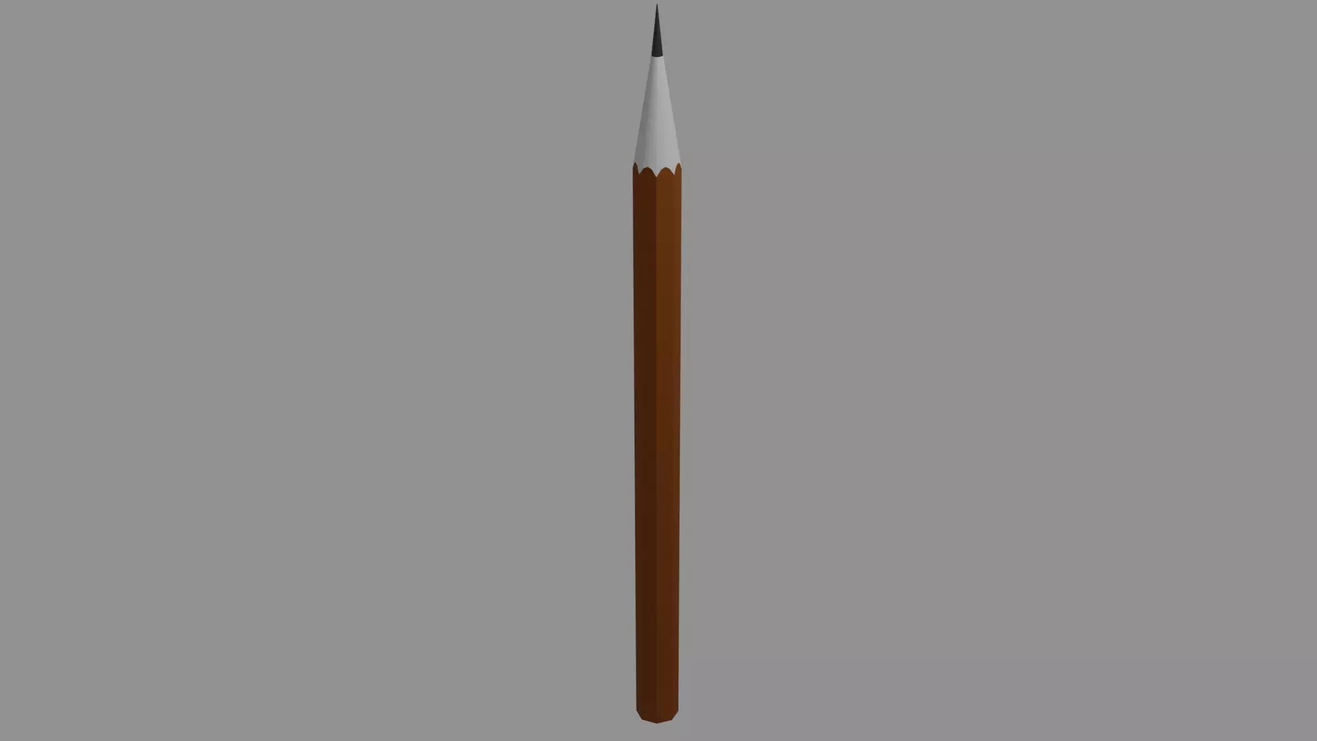 Black Pen Low-poly 3D model_0