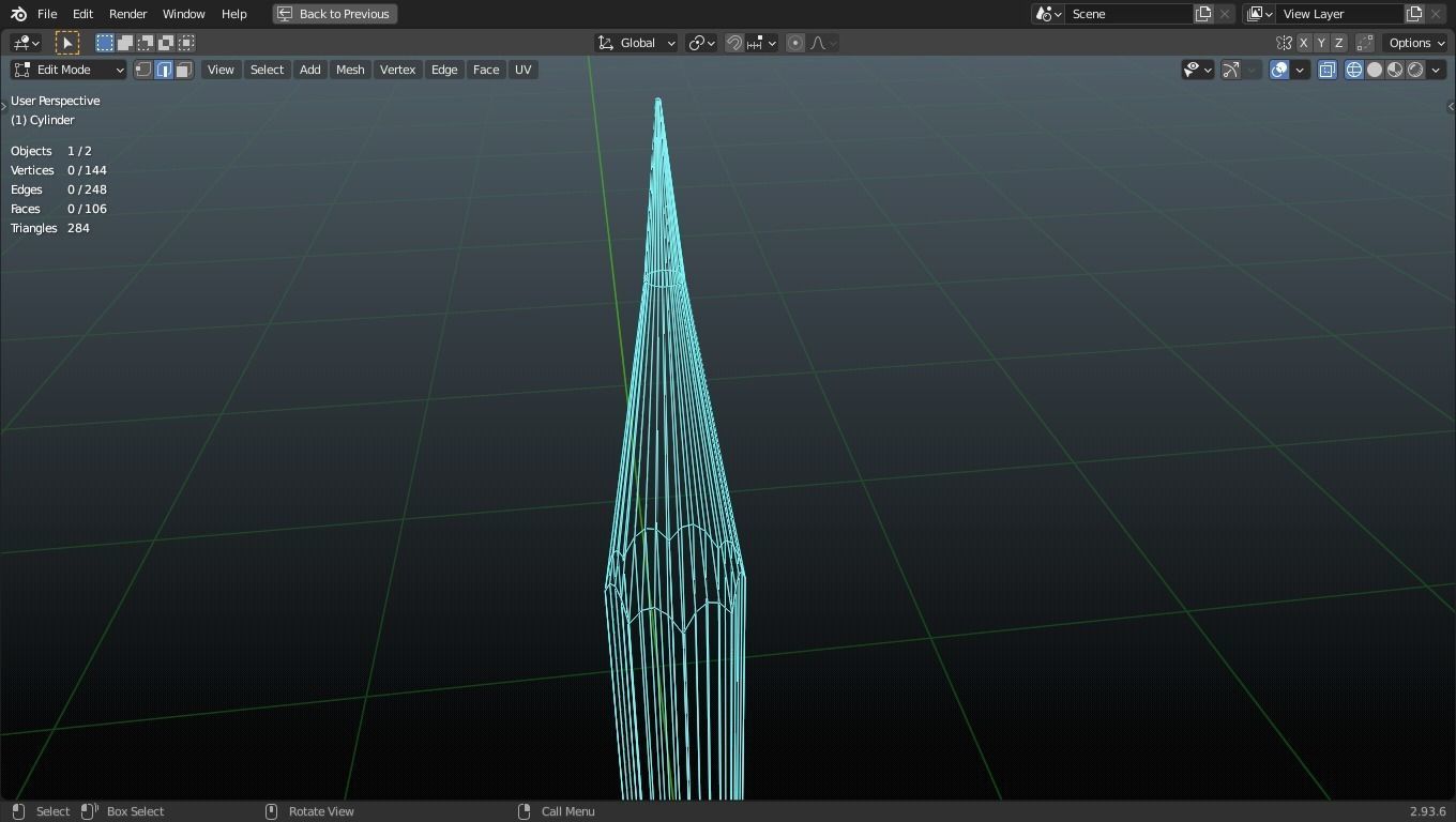Black Pen Low-poly 3D model_5