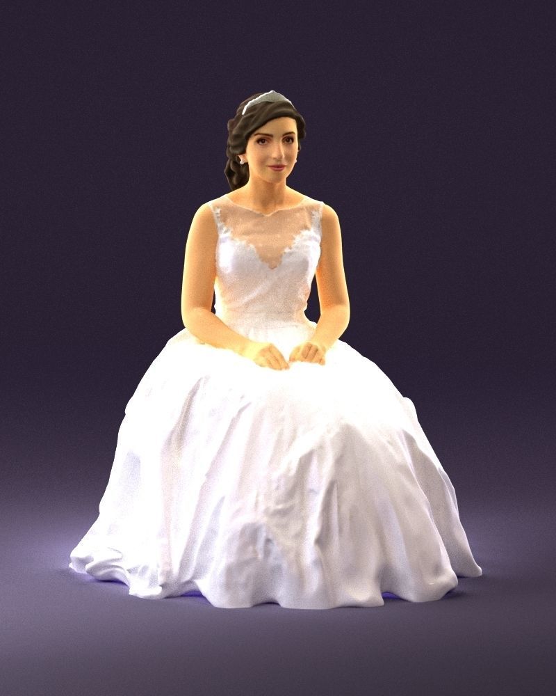 Sitting bride 0834 3D model_3