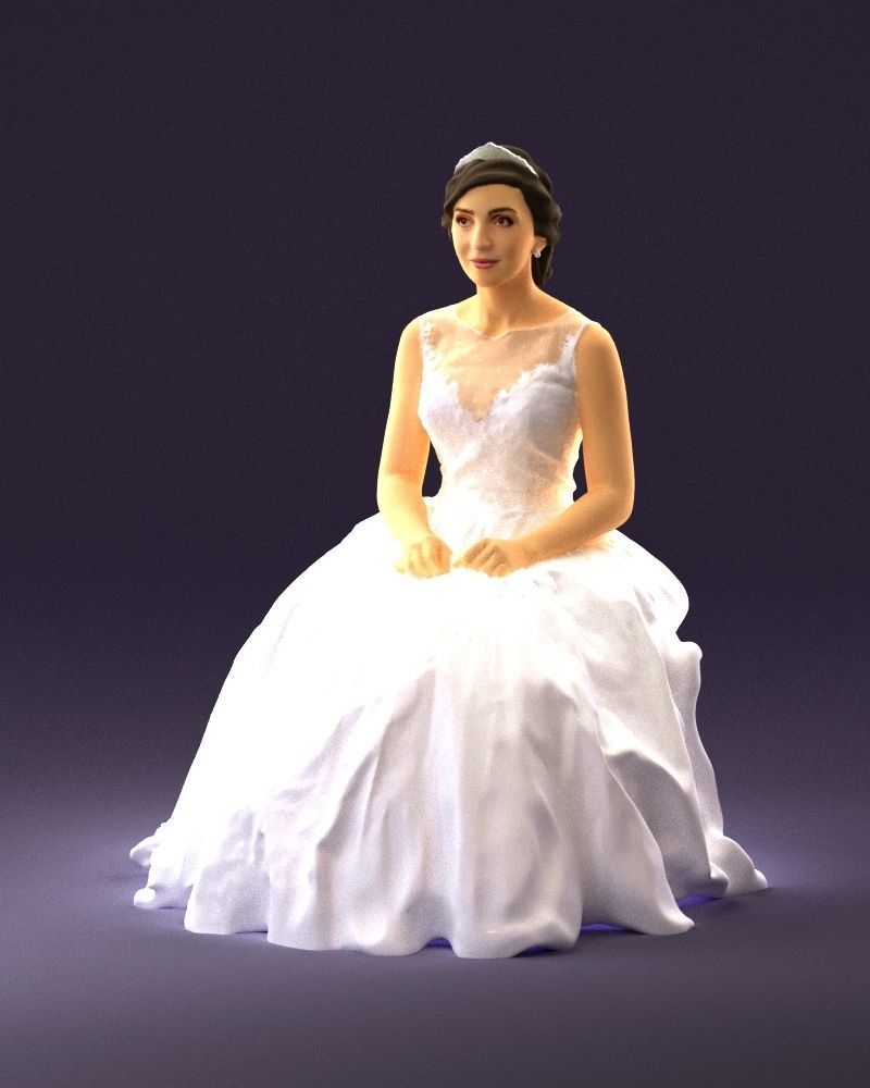 Sitting bride 0834 3D model_30