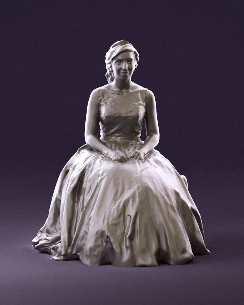Sitting bride 0834 3D model_1