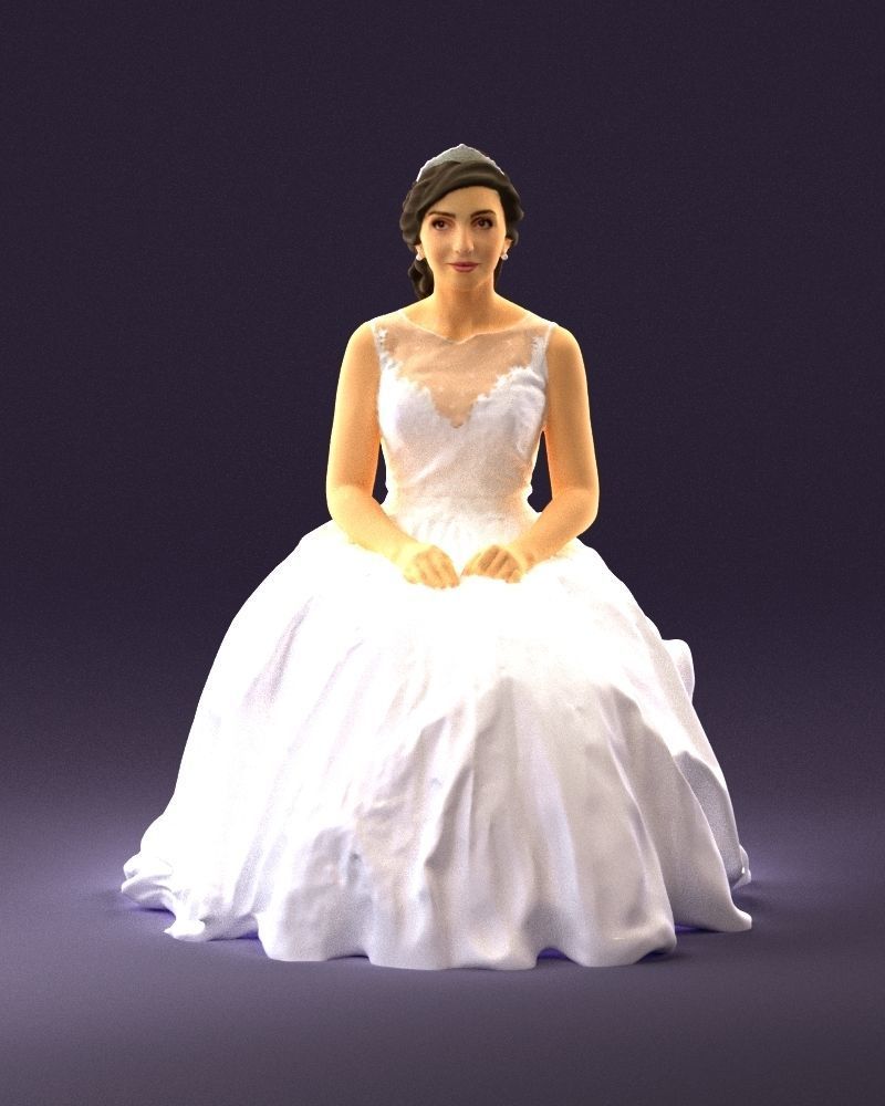 Sitting bride 0834 3D model_33