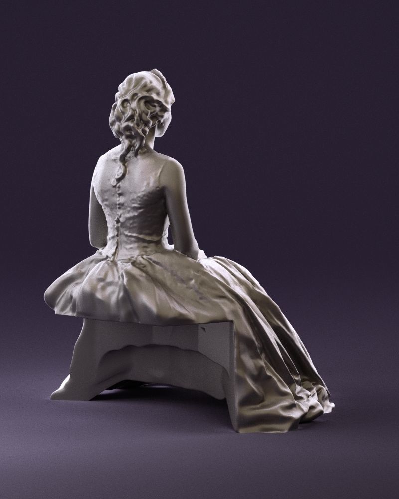 Sitting bride 0834 3D model_16