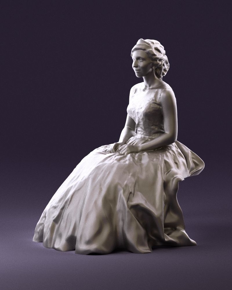 Sitting bride 0834 3D model_28