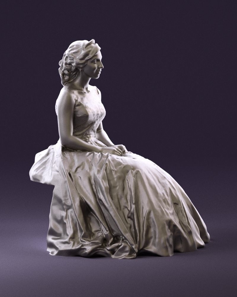 Sitting bride 0834 3D model_10