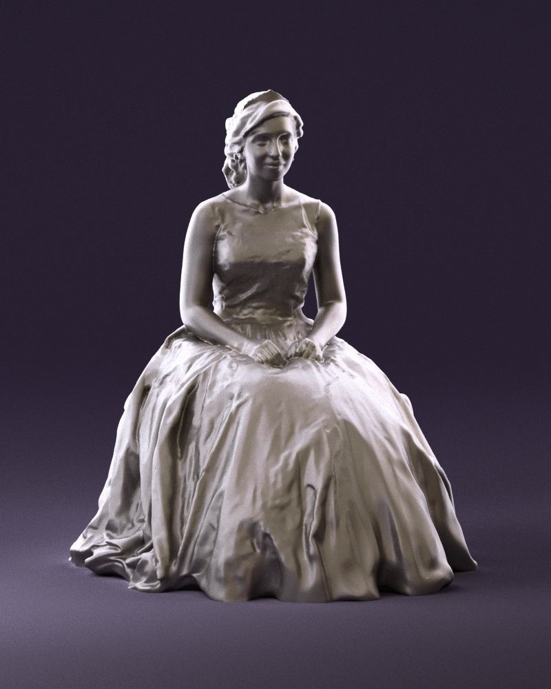 Sitting bride 0834 3D model_4