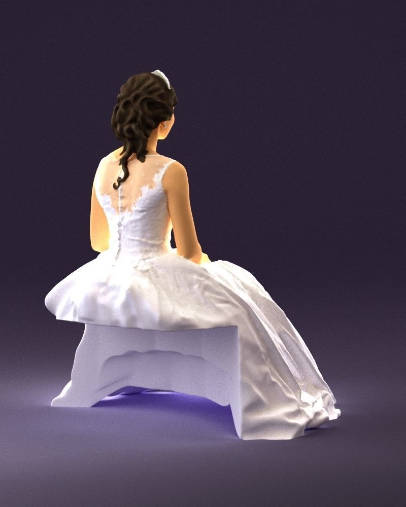 Sitting bride 0834 3D model_15