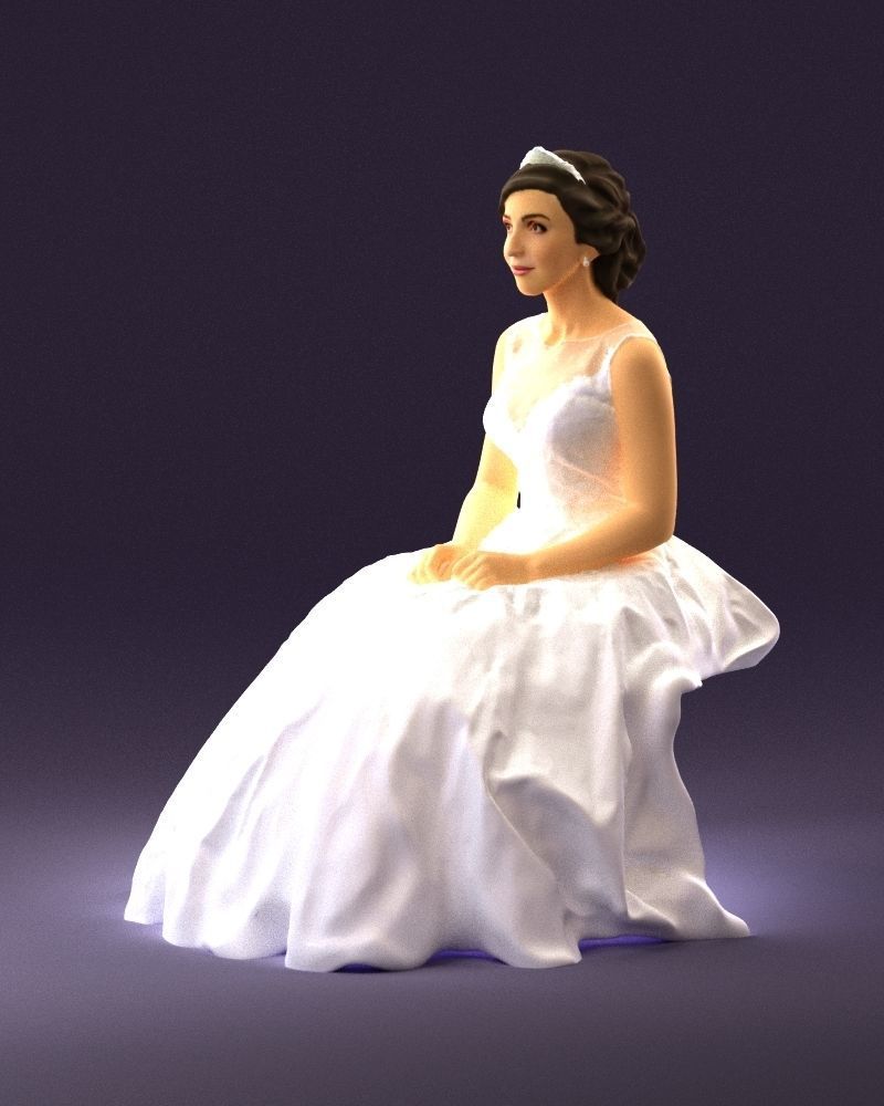 Sitting bride 0834 3D model_27