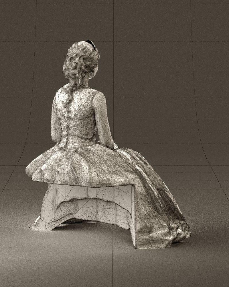 Sitting bride 0834 3D model_17