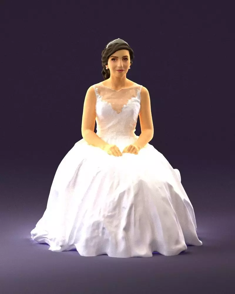 Sitting bride 0834 3D model_0
