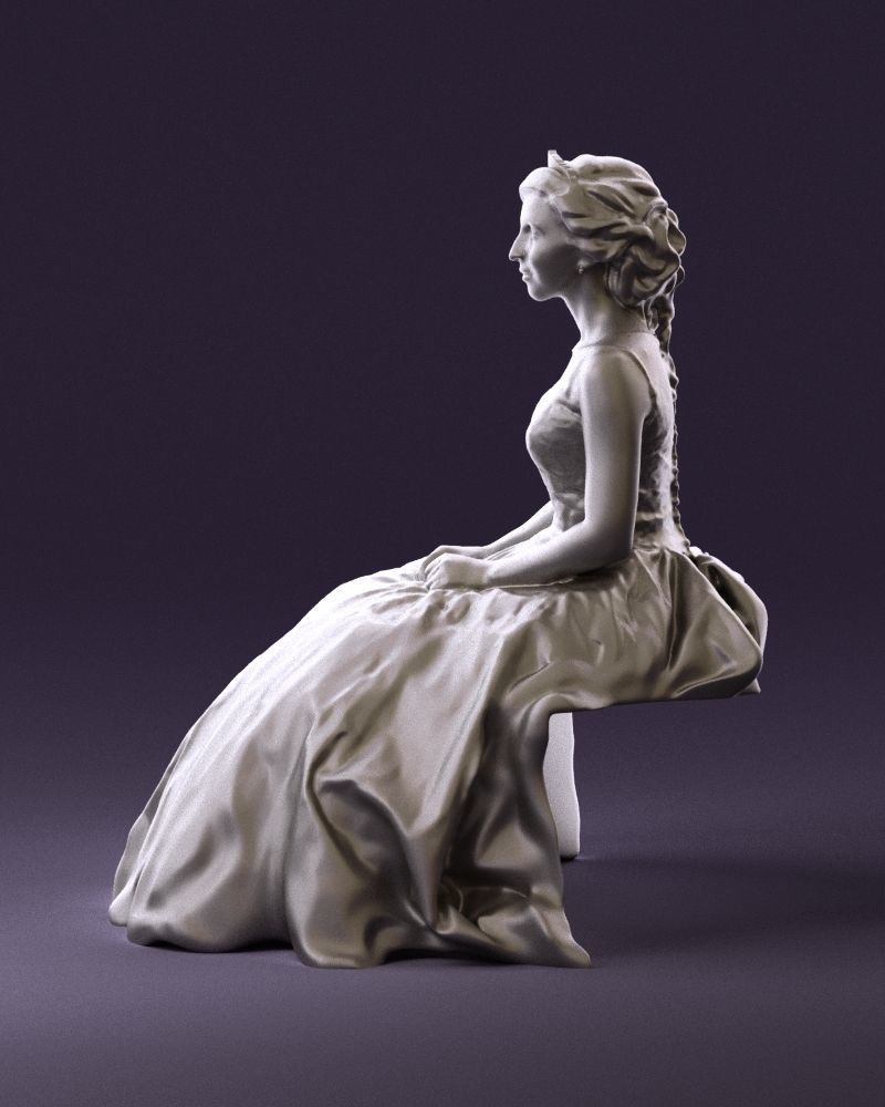 Sitting bride 0834 3D model_25