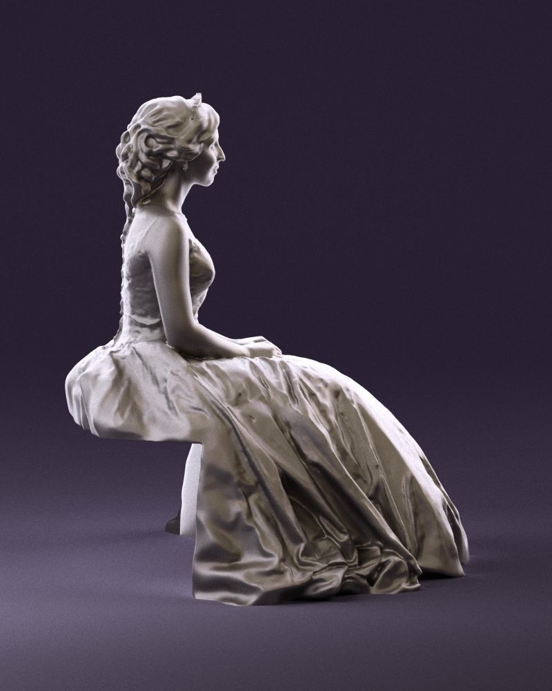 Sitting bride 0834 3D model_13