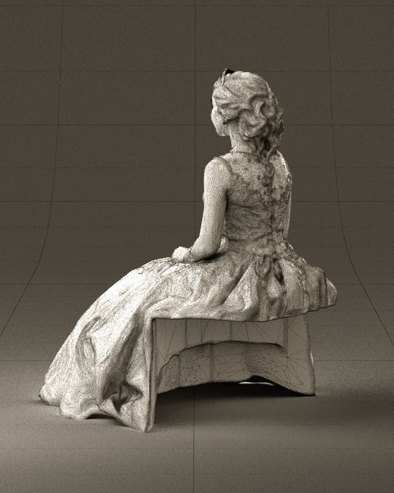 Sitting bride 0834 3D model_23