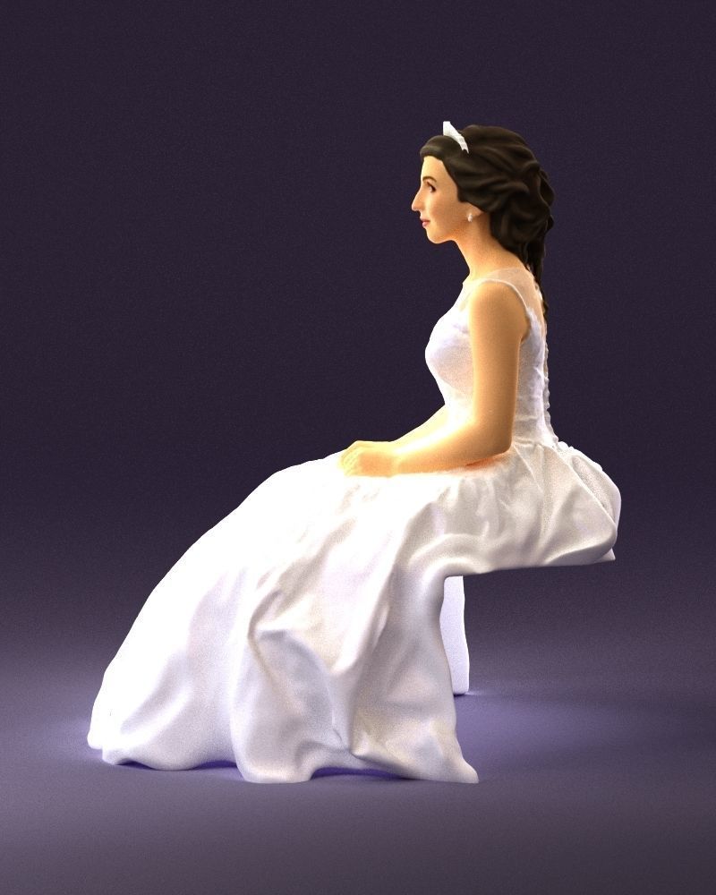 Sitting bride 0834 3D model_24
