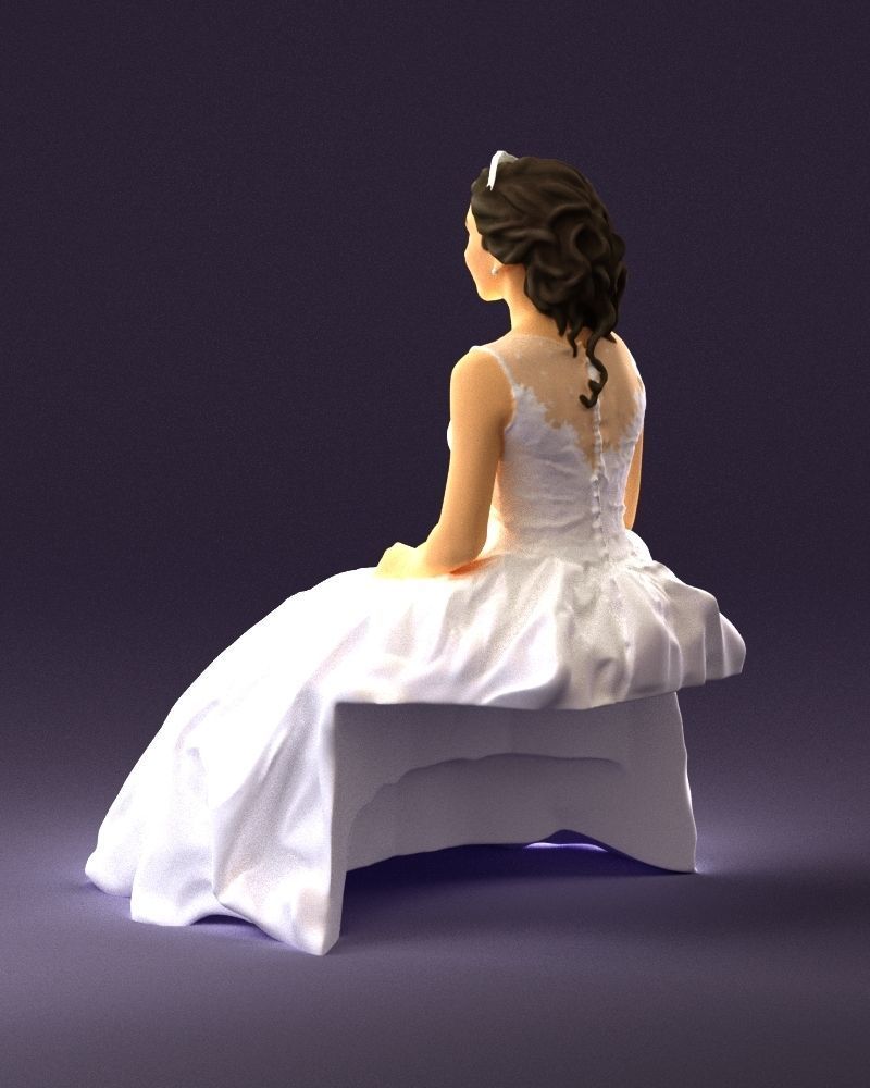 Sitting bride 0834 3D model_21
