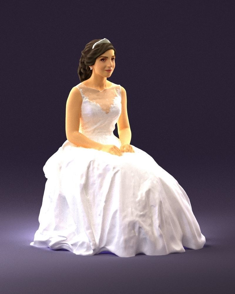 Sitting bride 0834 3D model_6