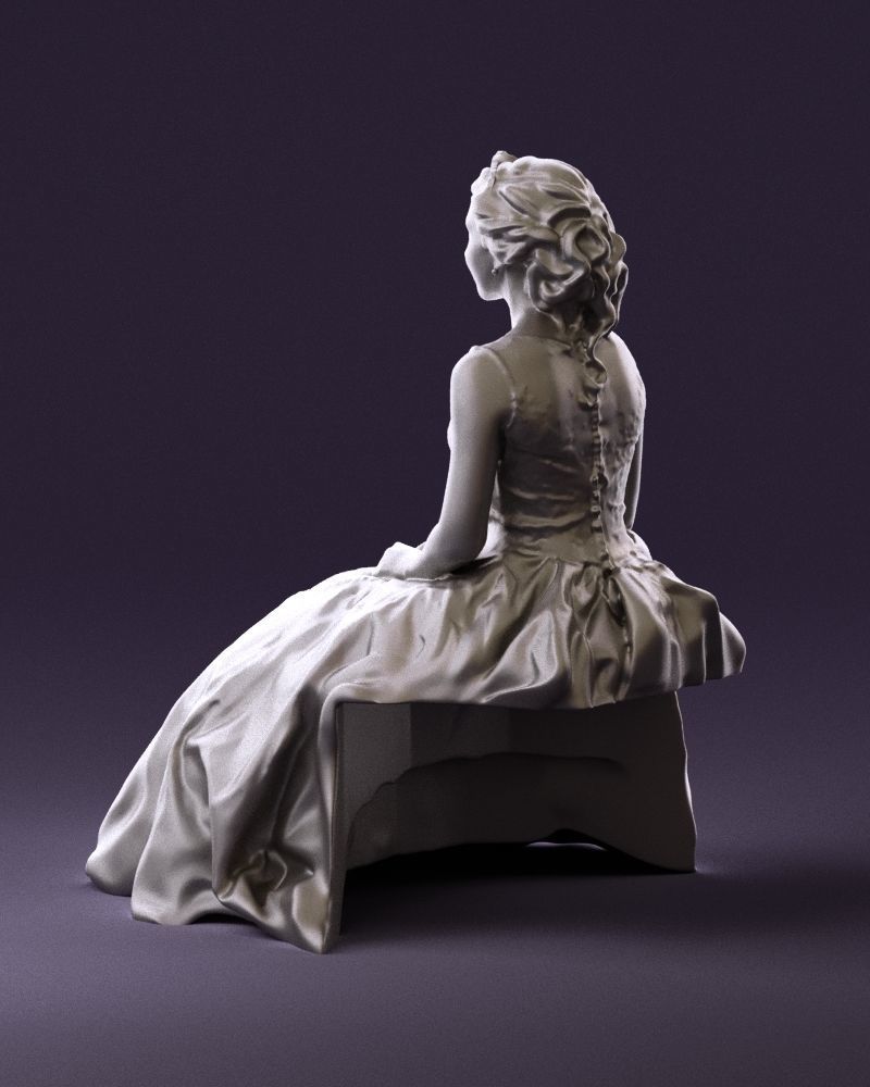 Sitting bride 0834 3D model_22