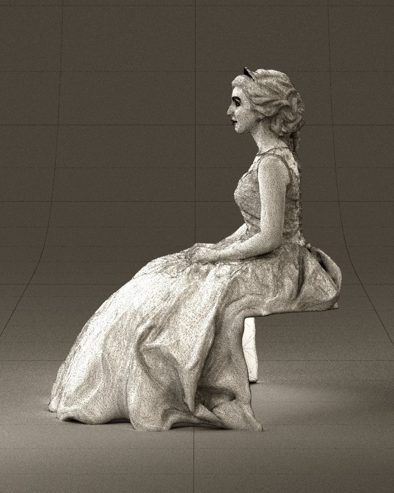 Sitting bride 0834 3D model_26