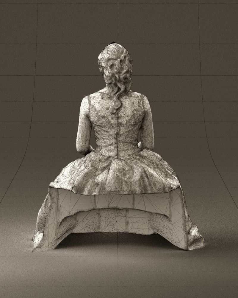 Sitting bride 0834 3D model_20