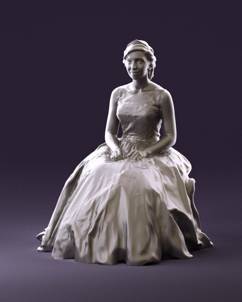 Sitting bride 0834 3D model_31