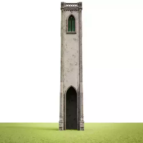 GOTHIC CASTLE BUILDING 20 Low-poly 3D model