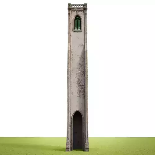 GOTHIC CASTLE BUILDING 21 Low-poly 3D model